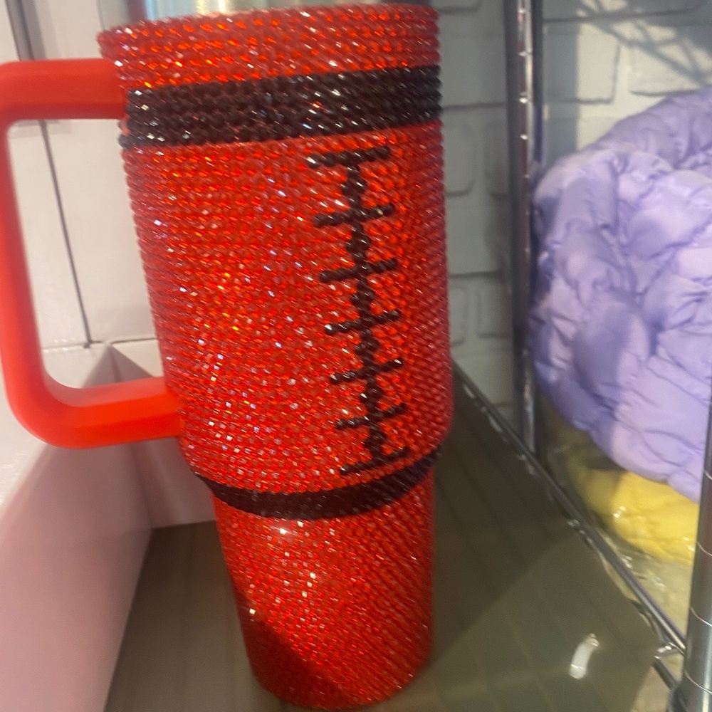Bling Orange And Black tumbler